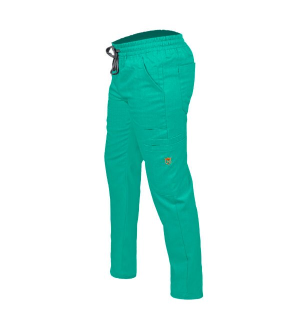 Pantalon medical de barbati slim fit cu opt buzunare