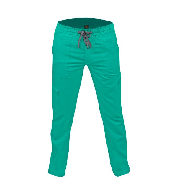 Pantalon medical de barbati slim fit cu opt buzunare