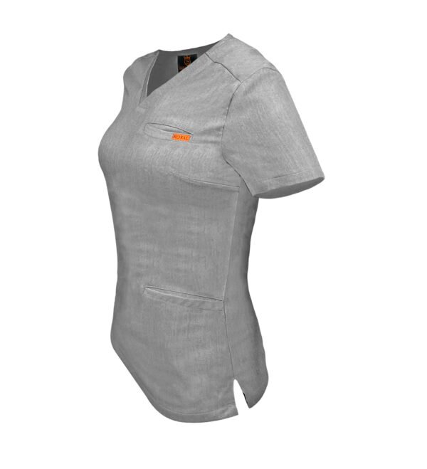 Bluza medicala de dama slim fit cu trei buzunare