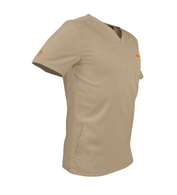 Bluza medicala de barbati slim fit cu patru buzunare