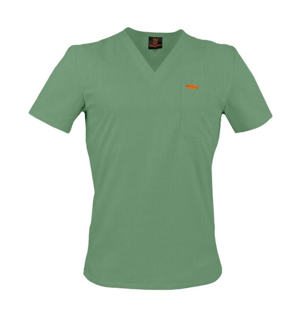 Bluza medicala de barbati slim fit cu patru buzunare