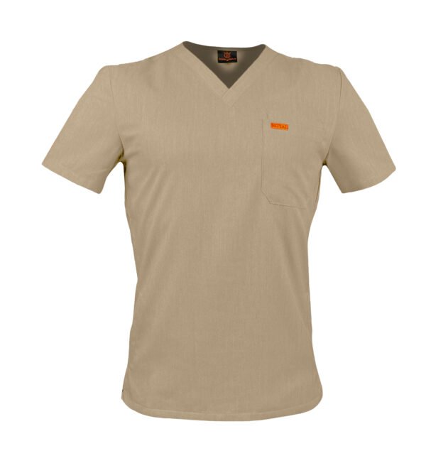Bluza medicala de barbati slim fit cu patru buzunare