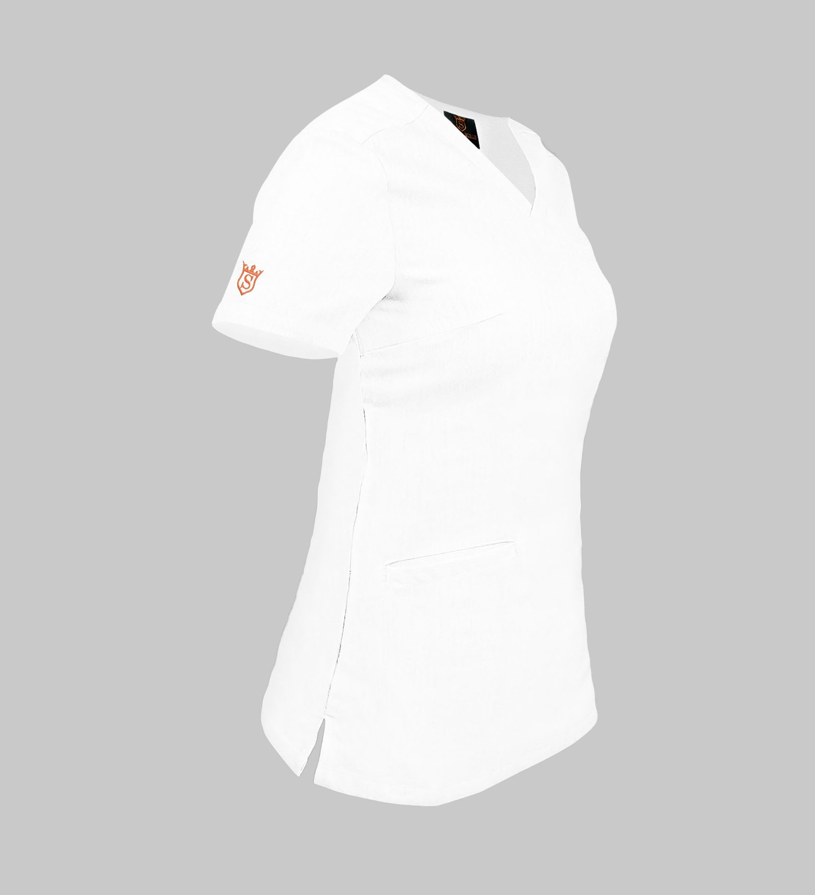Bluza medicala de dama slim fit cu trei buzunare