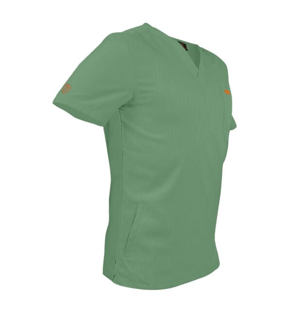 Bluza medicala de barbati slim fit cu patru buzunare
