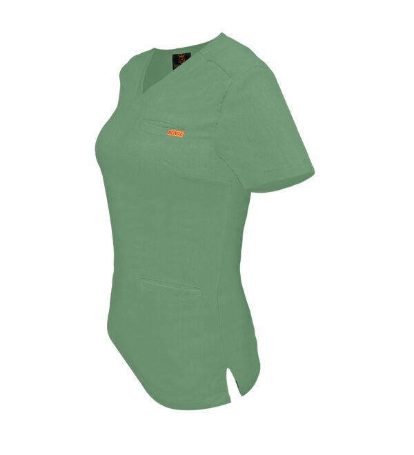 Bluza medicala de dama slim fit cu trei buzunare