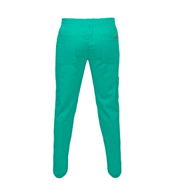 Pantalon medical de barbati slim fit cu opt buzunare