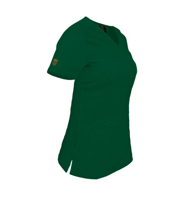 Bluza medicala de dama slim fit cu trei buzunare