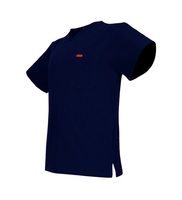Bluza medicala de barbati Regular fit cu trei buzunare