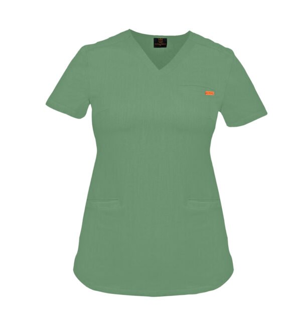 Bluza medicala de dama slim fit cu trei buzunare