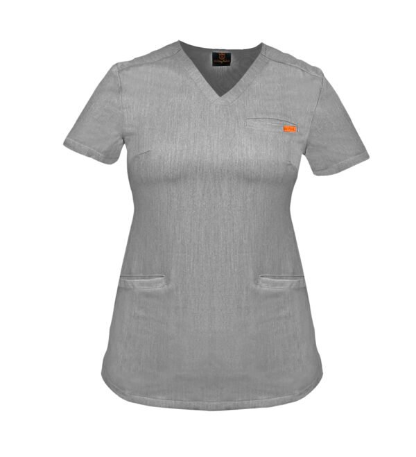Bluza medicala de dama slim fit cu trei buzunare