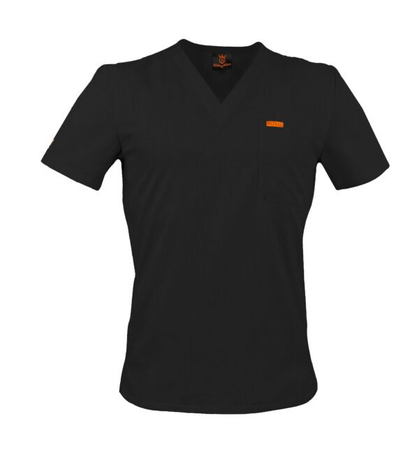 Bluza medicala de barbati slim fit cu patru buzunare