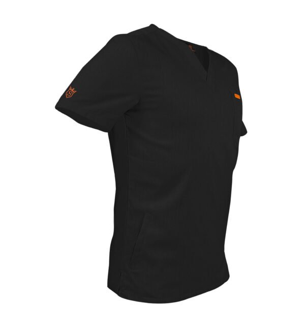Bluza medicala de barbati slim fit cu patru buzunare