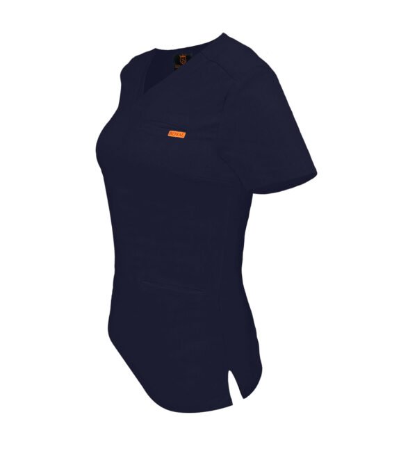 Bluza medicala de dama slim fit cu trei buzunare