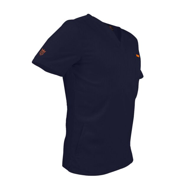 Bluza medicala de barbati slim fit cu patru buzunare