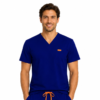 ablbastru royal slim barbat bluza Bluza medicala de barbati slim fit cu patru buzunare