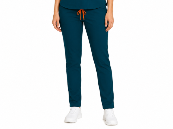 Pantalon medical de dama slim fit cu zece buzunare