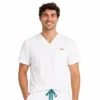 Bluza medicala de barbati Regular fit cu trei buzunare
