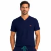 Bluza medicala de barbati Regular fit cu trei buzunare