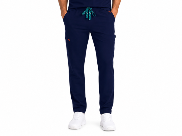 Pantalon medical de barbati Regular fit cu sapte buzunare