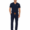 Bluza medicala de barbati slim fit cu patru buzunare