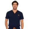 Bluza medicala de barbati slim fit cu patru buzunare