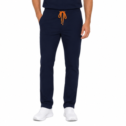 Pantalon medical de barbati slim fit cu zece buzunare