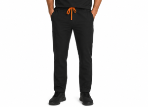 barbat negru slim pantalon Pantalon medical de barbati slim fit cu zece buzunare