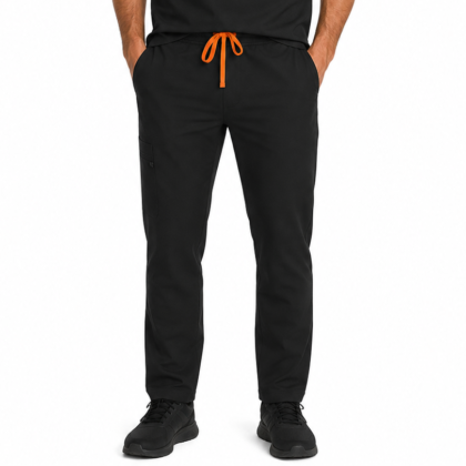 Pantalon medical de barbati slim fit cu zece buzunare