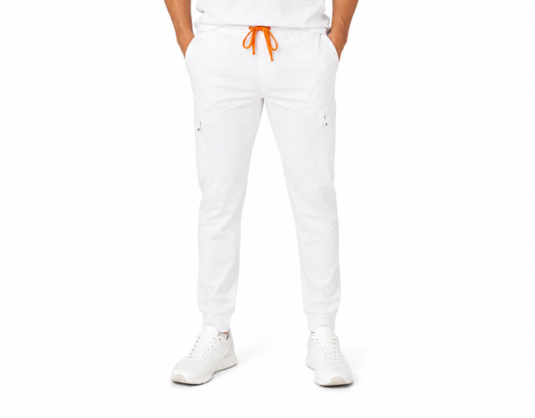 Pantalon medical de barbati slim fit cu zece buzunare
