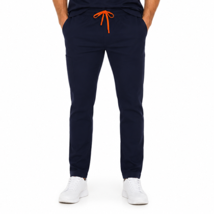Pantalon medical de barbati slim fit cu zece buzunare