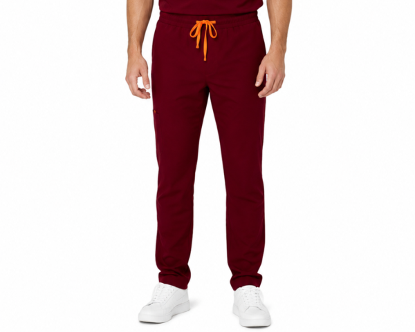 Pantalon medical de barbati slim fit cu zece buzunare