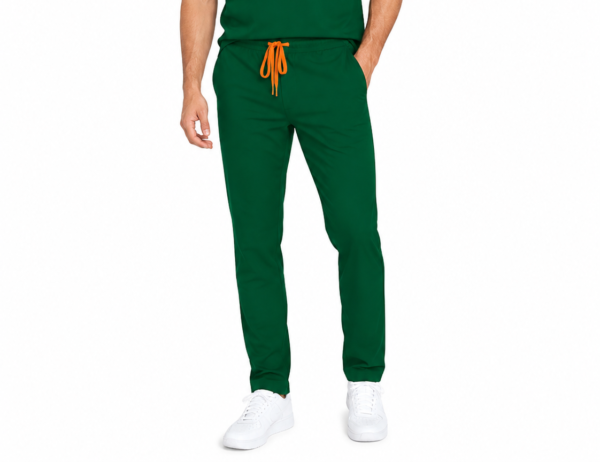 Pantalon medical de barbati slim fit cu zece buzunare