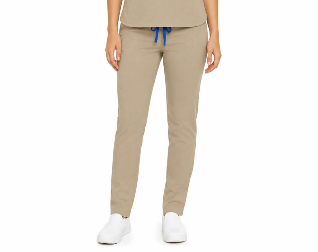 Pantalon medical de dama slim fit cu opt buzunare