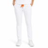 dama alb slim pantalon Pantalon medical de dama slim fit cu zece buzunare