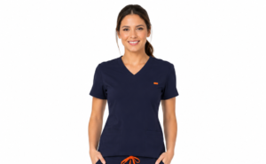 Bluza medicala de dama slim fit cu trei buzunare