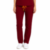 dama slim rosu inchis pantalon Pantalon medical de dama slim fit cu zece buzunare