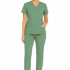 Bluza medicala de dama slim fit cu trei buzunare