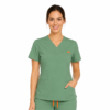 Bluza medicala de dama slim fit cu trei buzunare