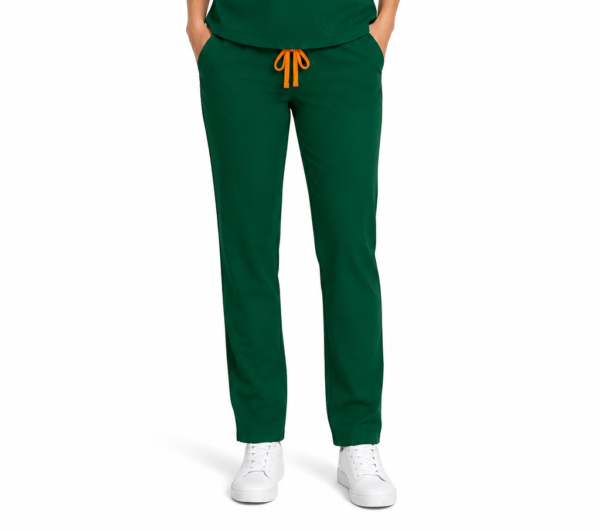 Pantalon medical de dama slim fit cu zece buzunare