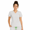 gre deschis slim dama bluza Bluza medicala de dama slim fit cu trei buzunare