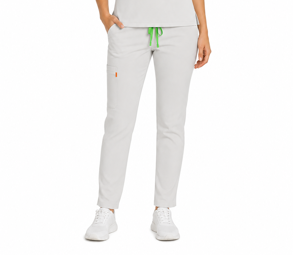 Pantalon medical de dama slim fit cu opt buzunare