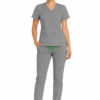 Pantalon medical de dama slim fit cu opt buzunare