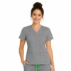 Bluza medicala de dama slim fit cu trei buzunare