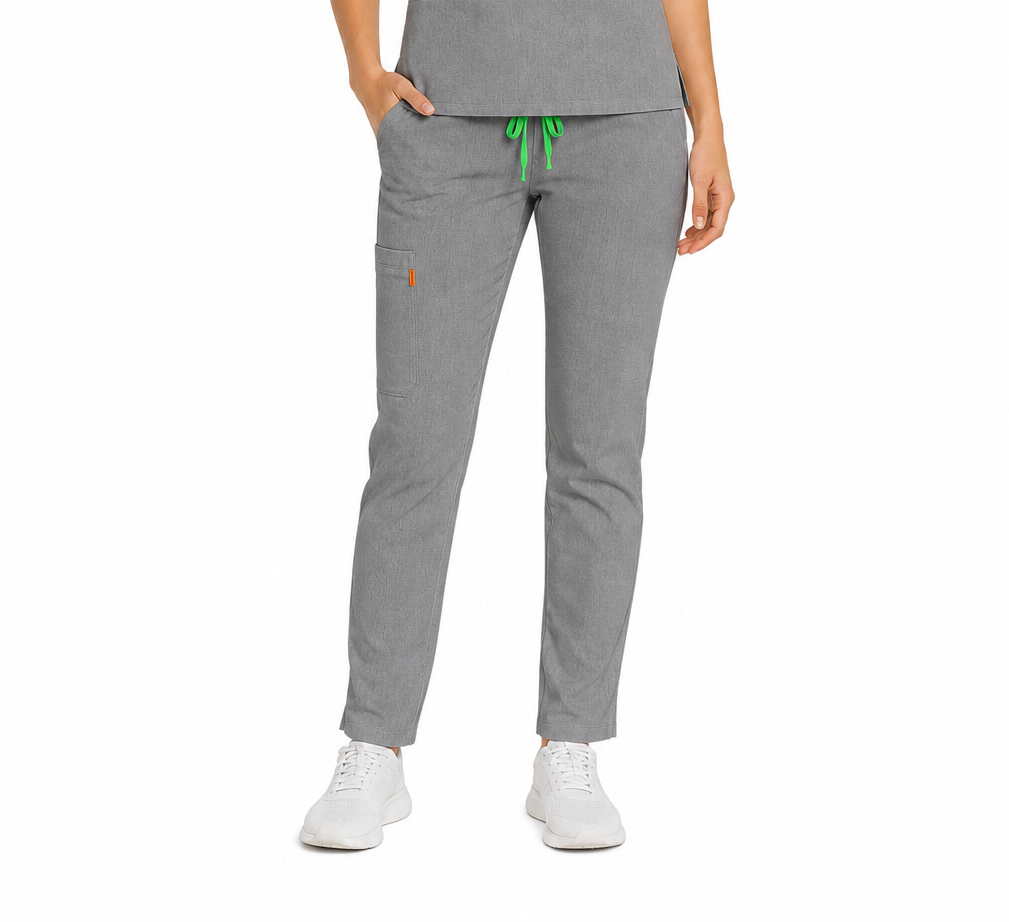 Pantalon medical de dama slim fit cu opt buzunare