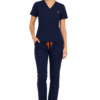 navy dama slim Pantalon medical de dama slim fit cu zece buzunare
