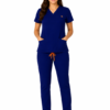 royal albastru dama slim Bluza medicala de dama slim fit cu trei buzunare