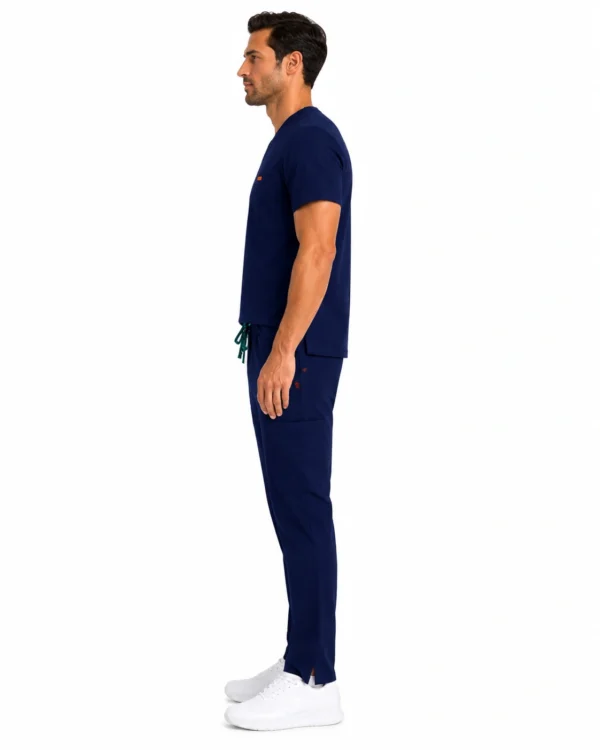 Bluza medicala de barbati Regular fit cu trei buzunare