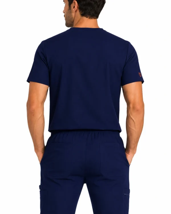 Bluza medicala de barbati Regular fit cu trei buzunare