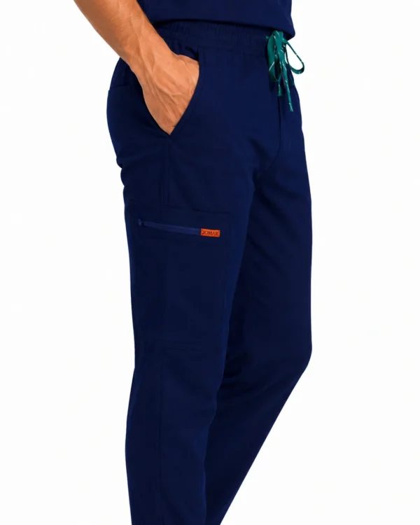 Pantalon medical de barbati Regular fit cu sapte buzunare
