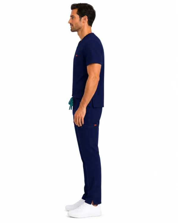 Bluza medicala de barbati Regular fit cu trei buzunare